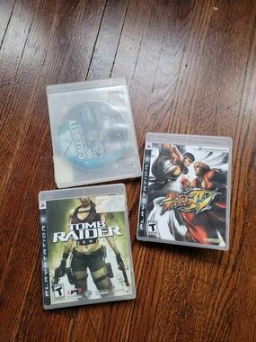 Lot of 3 PS3 Games –Call Of Duty Black Ops, Street Fighter IV & Tomb Raider